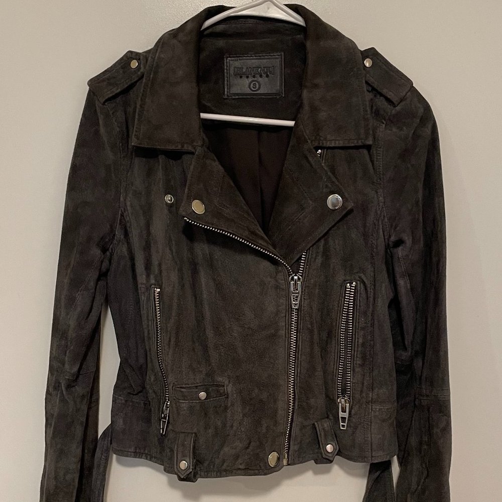 BLANK NYC Cropped Suede Moto Jacket